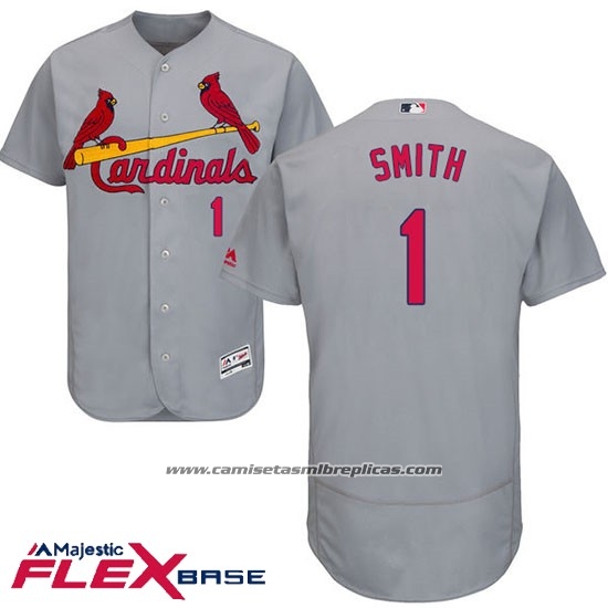 Camiseta Beisbol Hombre St. Louis Cardinals Ozzie Smith Gris Flex Base Autentico Collection